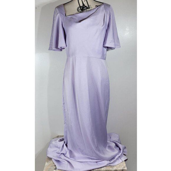 Vince Camuto Asymmetrical Formal Gown, Lilac, Womens Size 12 - Picture 2 of 7